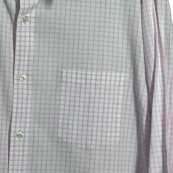 J Crew Mens Button Up Dress Shirt Button Collar Size XL Cotton Pink Window Pane - Picture 6 of 6